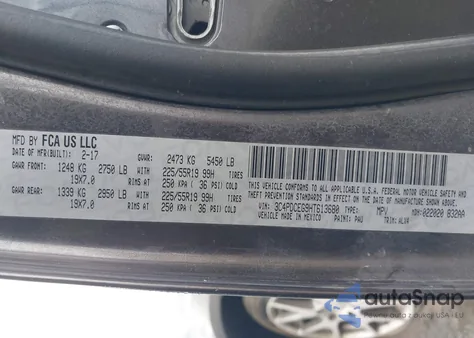 2017 Dodge Journey Gt из США, поврежденный, VIN 3C4PDCEG9HT613680